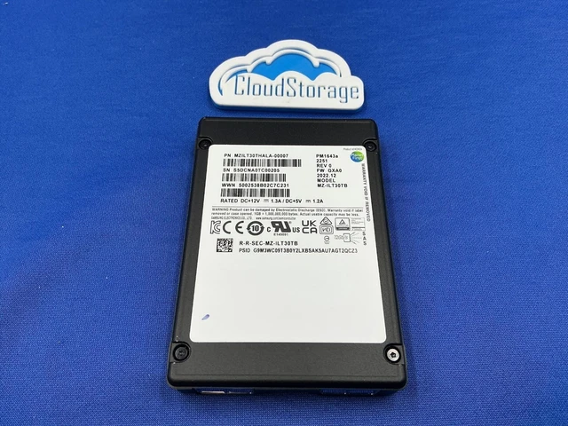 Alt view image 3 of 6 - (NOT FOR HOME PC!) MZ-ILT30TB Samsung PM1643a 30.72TB SAS 12Gb/s 2.5 Enterprise SSD PULL