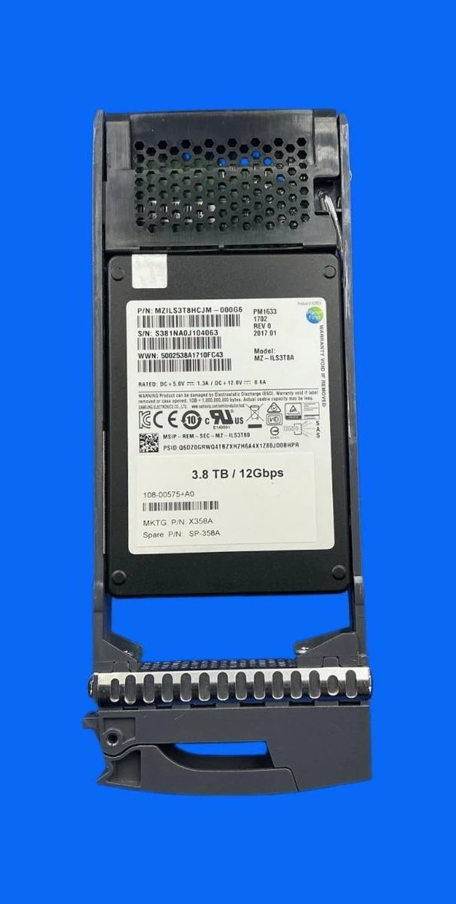 Main image of (NOT FOR HOME PC!) X358A NetApp 3.84TB SAS 12Gbps 2.5in Enterprise SSD PM1633 MZ-ILS3T8A