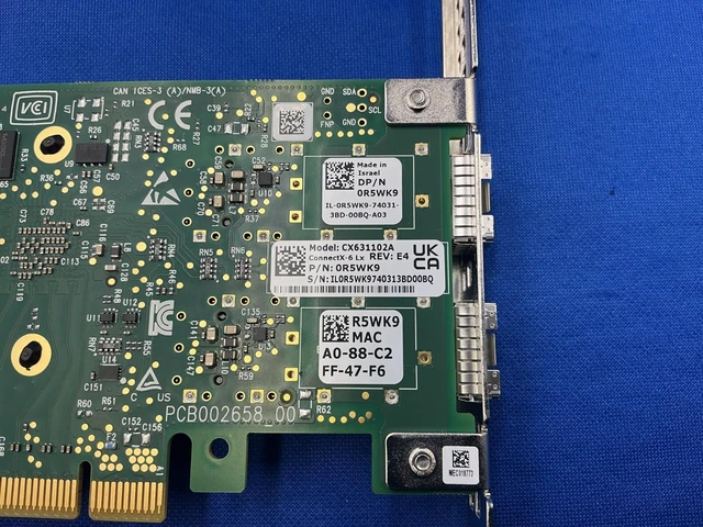 Alt view image 6 of 6 - R5WK9 DELL MCX631102AN-ADAT NVIDIA CONNECTX-6 LX 10/25GBE SFP28 ADAPTER 0R5WK9
