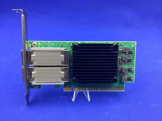 Alt view image 4 of 4 - Both Brackets MCX556A-EDAT MELLANOX CONNECTX-5 EX VPI 100GB QSFP28 ADAPTER