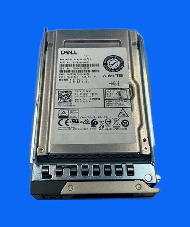 Main image of (NOT FOR HOME PC!) KPM5XVUG3T84 Dell 3.84TB 12Gbps SAS Mixed Use 2.5'' 512e SSD 91W3V 091W3V