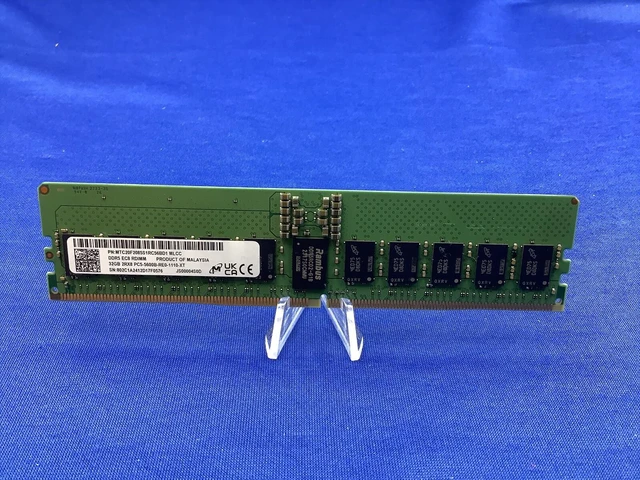 Alt view image 2 of 5 - MTC20F2085S1RC56BD1 MICRON 32GB (1X32GB) 2RX8 PC5-5600B RDIMM MEMORY