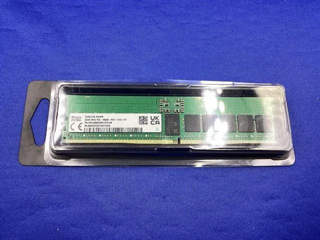 Alt view image 3 of 3 - HYNIX 32GB PC5-4800B DDR5-38400 EC8 RDIMM 2Rx8 Memory HMCG88AEBRA107N