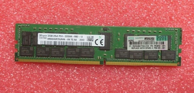 Main image of P00924-B21 P06189-001 P03052-091 HPE 32GB 2Rx4 DDR4-2933-R Smart Memory