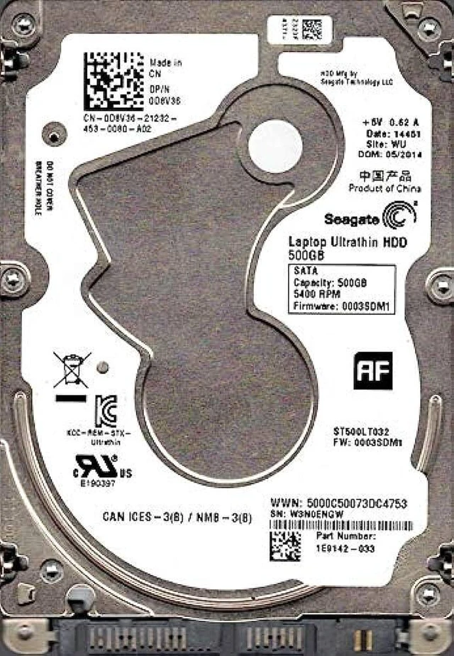 Main image of **ZERO HOURS**-ST500LT032- Seagate Ultrathin 500GB,Internal,5400RPM,2.5" HDD