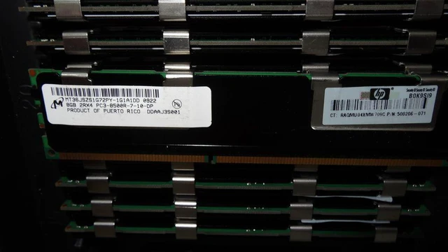 Main image of 516423-B21 500206-071 519201-001 HP 8GB 2RX4 PC3-8500R-7 MEMORY