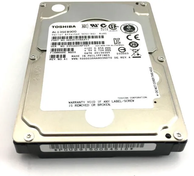 Main image of (NOT FOR HOME PC!) ** ZERO HOURS*Toshiba AL13SEB900 900GB 10k RPM 64MB SAS 6Gb/s 2.5" Hard Drive
