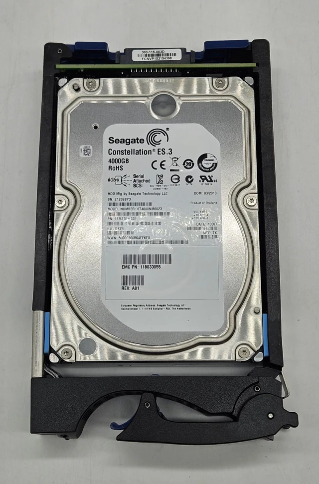 Alt view image 2 of 5 - (NOT FOR HOME PC!) EMC Seagate 4TB 7200RPM SAS 6Gbps 128MB Cache (512n) 3.5" Hard Drive 005050148