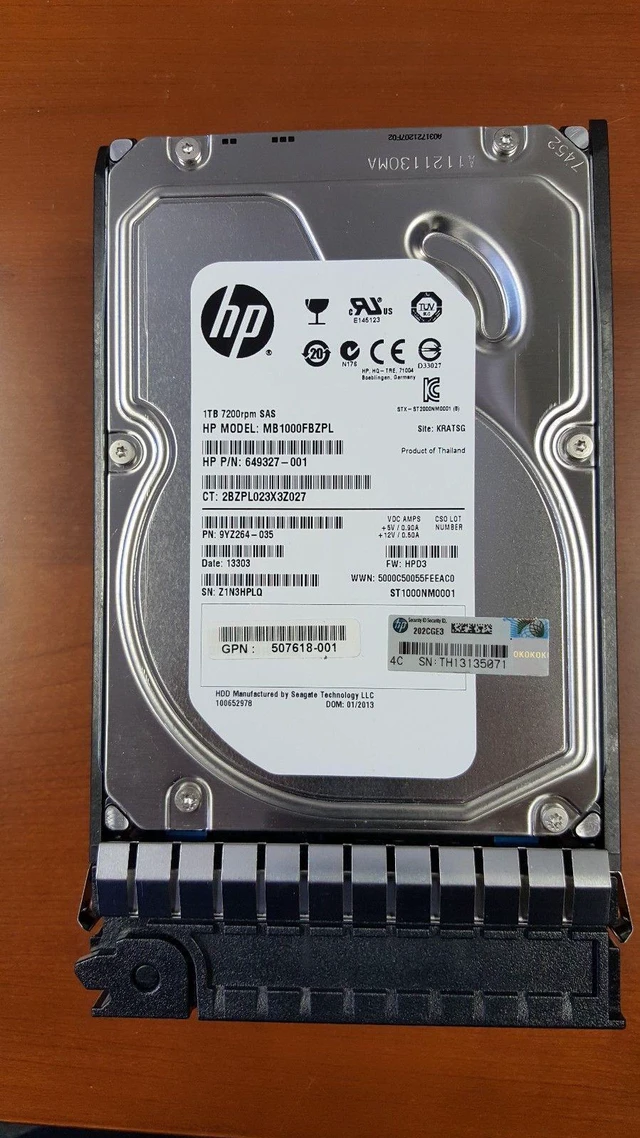 Main image of (NOT FOR HOME PC!) HP 1TB 6G SAS 7.2K rpm LFF 3.5" Dual Port HDD 507614-B21 508011-001