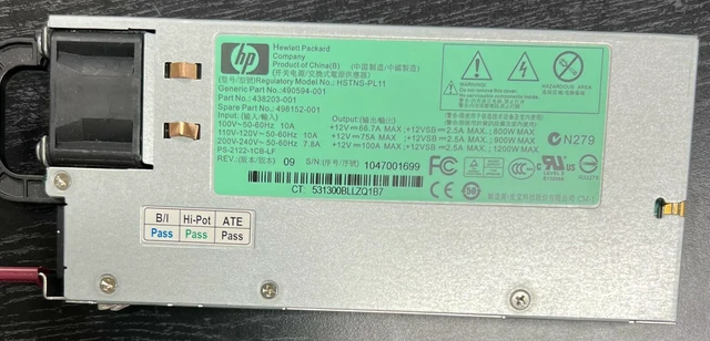 Alt view image 3 of 4 - HP HSTNS-PL11 438203-001 490594-001 498152-001 1200W Power Supply Server (BLU)