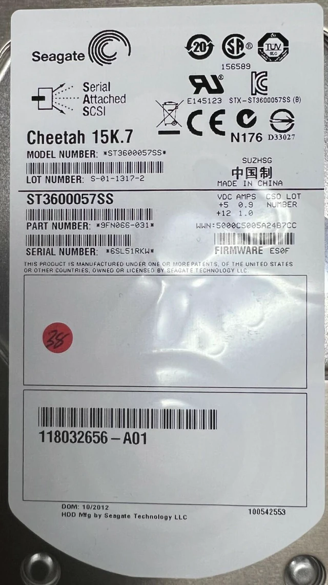 Alt view image 4 of 4 - Seagate Cheetah 15K.7 600GB Internal 15000RPM 3.5" ST3600057SS HDD W/TRAY