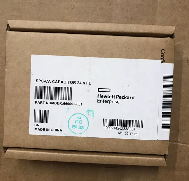 Main image of DATE CODES 660092-001 HP FBWC Capacitor Pack 24" Cable 654873-002 2021 DATE