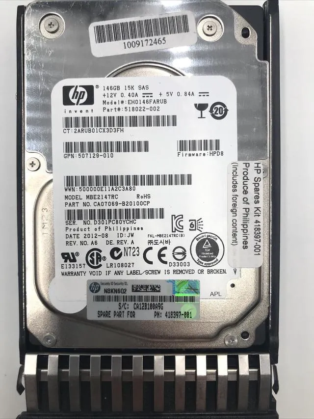 Alt view image 5 of 7 - (NOT FOR HOME PC!) 418369-B21 418397-001 HPE 36GB 15K RPM HOT PLUG SAS 2.5 431933-B21 432322-001