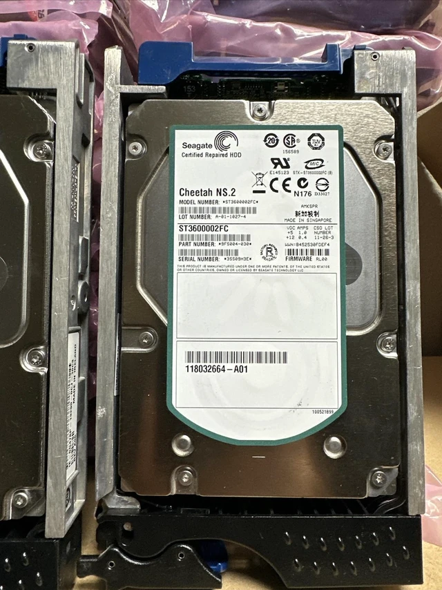 Alt view image 4 of 7 - 005048955 / ST3600002FC 118032664-A01 600GB 10K HDD W/caddy Seagate Cheetah NS.2
