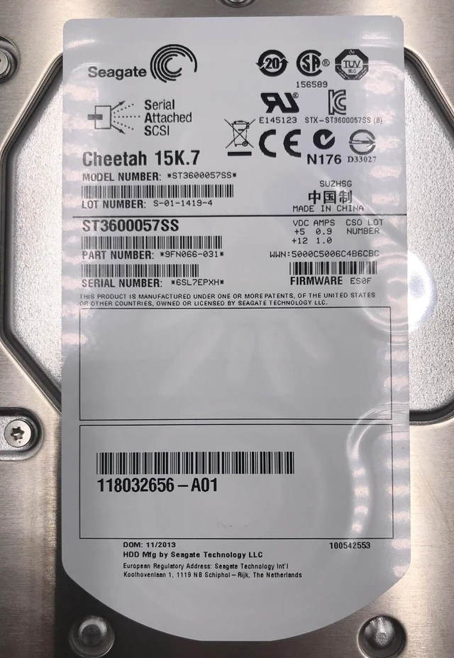 Alt view image 7 of 7 - (NOT FOR HOME PC!) EMC 005049675 9FN066-031 HDD EMC 600GB 15K 3.5in 6G SAS HDD for VNX V3-VS15-600