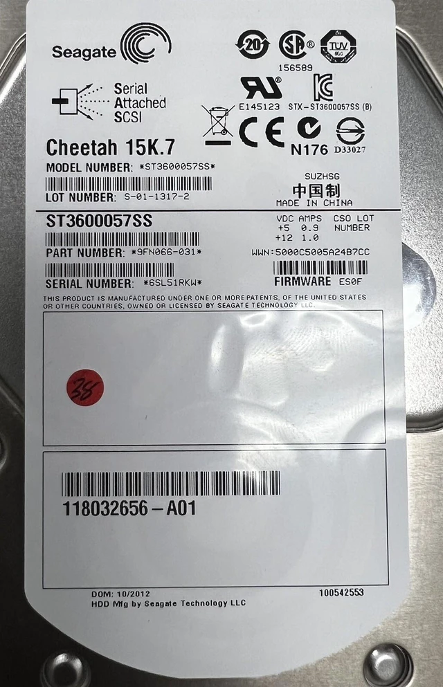 Alt view image 4 of 6 - (NOT FOR HOME PC!) EMC 005049274 Hitachi 600GB HUC156060CSS200 SAS HDD 0B31568 VX-VS15-600