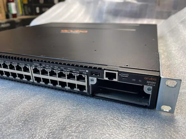 Alt view image 2 of 3 - JL074A HP Aruba 3810M 48G PoE+ 1-slot Switch NO PSU +rackear
