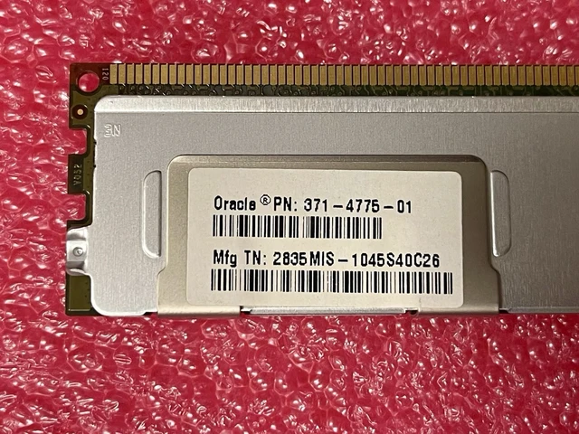 Alt view image 2 of 2 - (NOT FOR HOME PC!) 371-4775-01 Sun 4GB PC3-8500 DDR3-1066MHz ECC Registered DIMM Dual Rank Memory