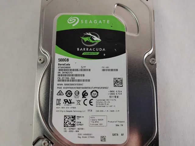 Alt view image 7 of 7 - Lot of 2 Seagate ST500DM009 BarraCuda 500 GB 3.5" SATA III Desktop Hard Drive