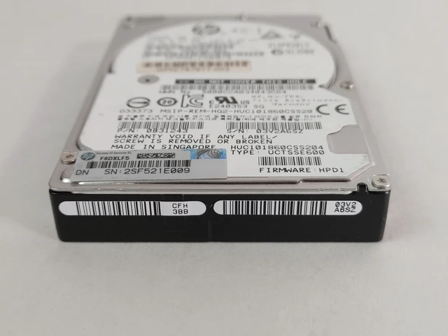 Alt view image 5 of 7 - (NOT FOR HOME PC!) Lot of 2 Hitachi HP HUC101860CSS204 600 GB SAS 3 2.5 in Enterprise Drive