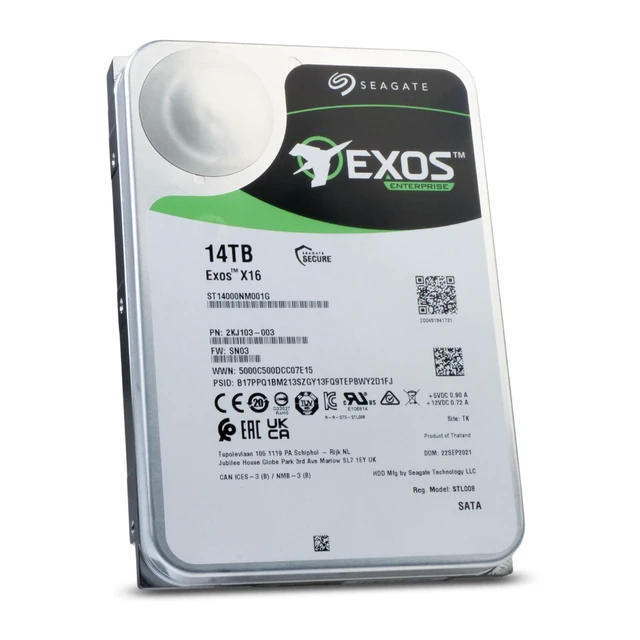 Alt view image 4 of 7 - Seagate Exos X16 14TB ST14000NM001G 7.2K RPM SATA 6Gb/s 512e 3.5" Enterprise HDD
