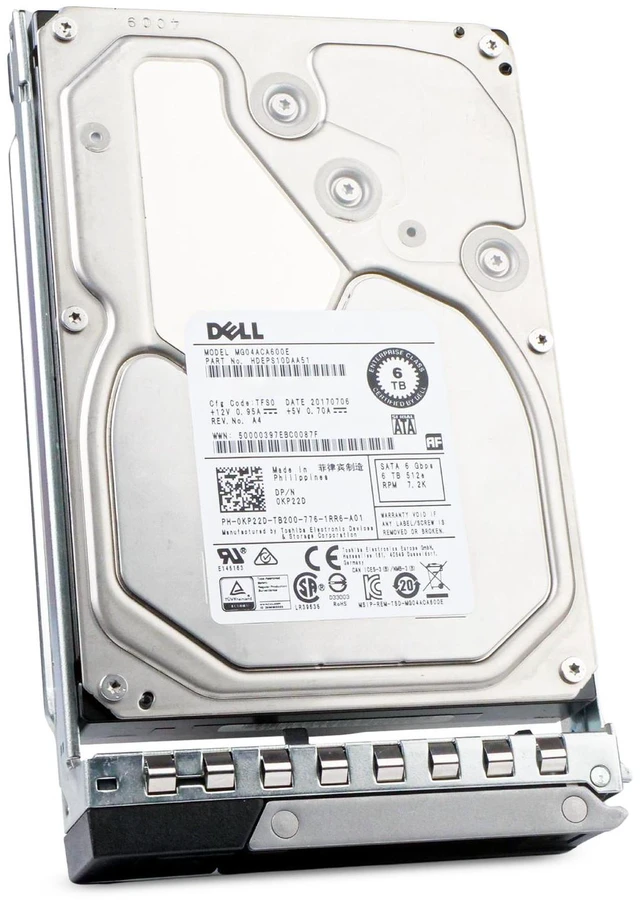 Alt view image 4 of 7 - Dell 6TB 7.2K RPM SATA 6Gb/s 512e 3.5" Enterprise PowerEdge HDD 0KP22D G14