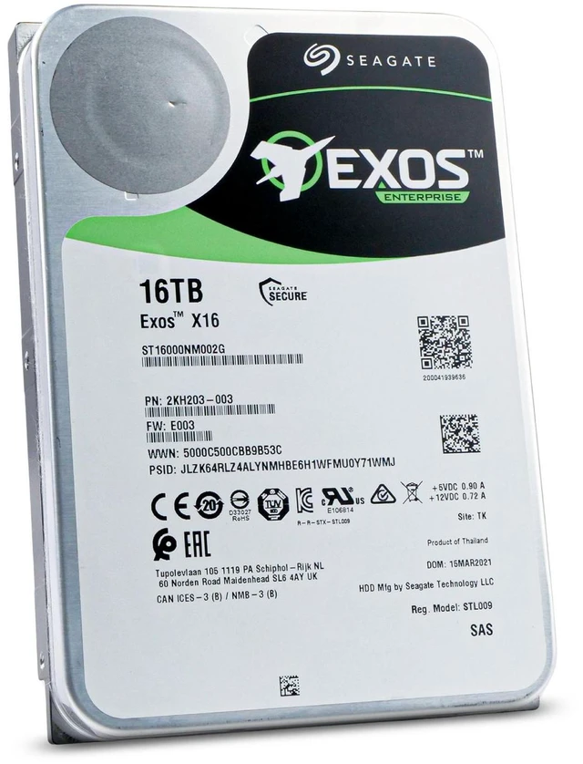Alt view image 7 of 7 - (NOT FOR HOME PC!) Seagate Exos X16 ST16000NM002G 16TB 7.2K RPM SAS 12Gb/s 512e 3.5" Enterprise HDD