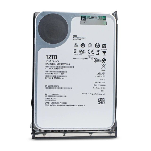 Alt view image 2 of 7 - HP Generation 11 12TB MB012000GYCJL P44757-001 7.2K RPM SATA 6Gb/s 512e 3.5" HDD