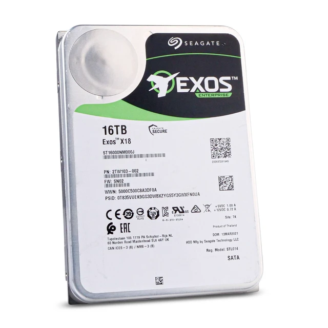 Alt view image 4 of 7 - Seagate Exos X18 16TB ST16000NM000J 7.2K RPM SATA 6Gb/s 512e 3.5" Enterprise HDD