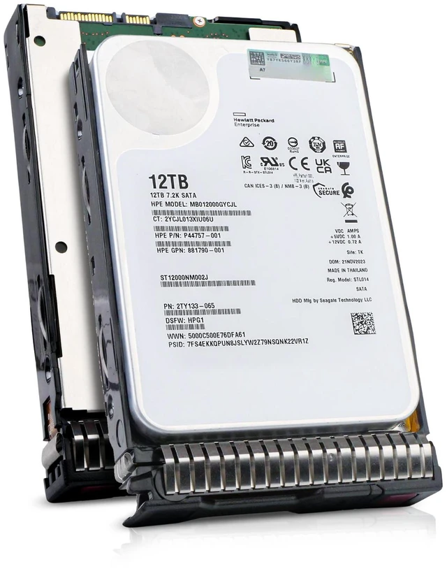 Main image of HP Generation 8 12TB MB012000GYCJL P44757-001 7.2K RPM SATA 6Gb/s 512e 3.5" HDD