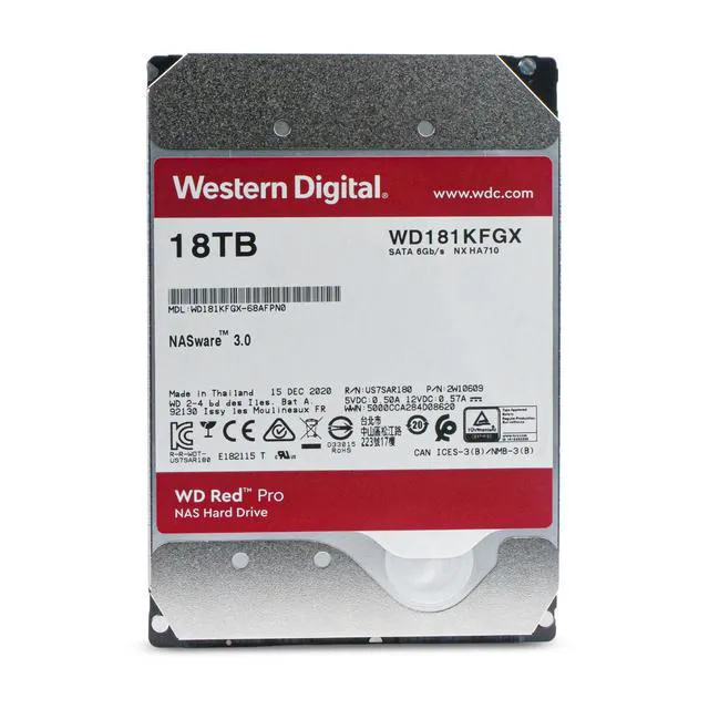 Alt view image 2 of 7 - WD Red Pro 18TB WD181KFGX 7.2K RPM SATA 6Gb/s 512e 3.5" NAS HDD