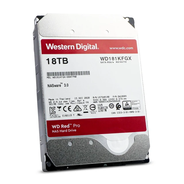 Alt view image 4 of 7 - WD Red Pro 18TB WD181KFGX 7.2K RPM SATA 6Gb/s 512e 3.5" NAS HDD