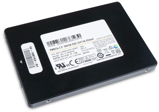 Alt view image 7 of 7 - Samsung PM863a 960GB MZ7LM960HMJP 1.3 DWPD SATA 6Gb/s 3D TLC 2.5" Mixed Use SSD
