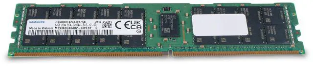 Alt view image 5 of 7 - Samsung 64GB DDR4 3200MHz M393A8G40AB2-CWEBY 2Rx4 PC4-3200AA RDIMM Server RAM