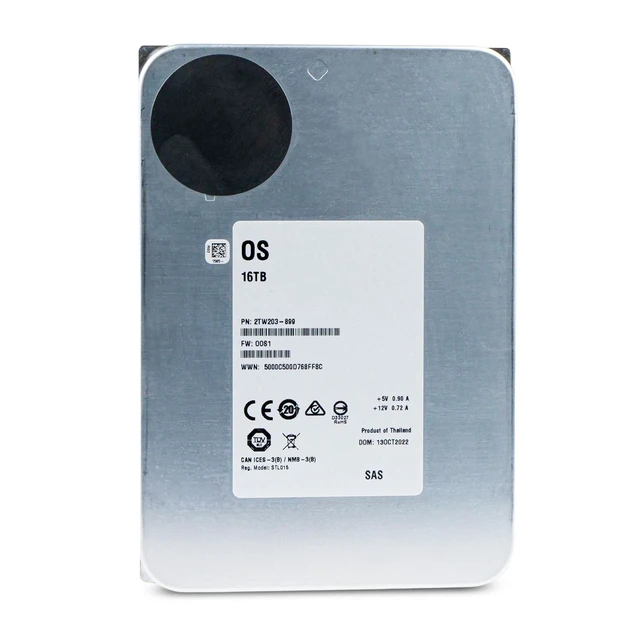 Alt view image 3 of 7 - (NOT FOR HOME PC!) WL OEM 16TB 7.2K RPM SAS 12Gb/s 3.5" HDD - Comparable to ST16000NM002G