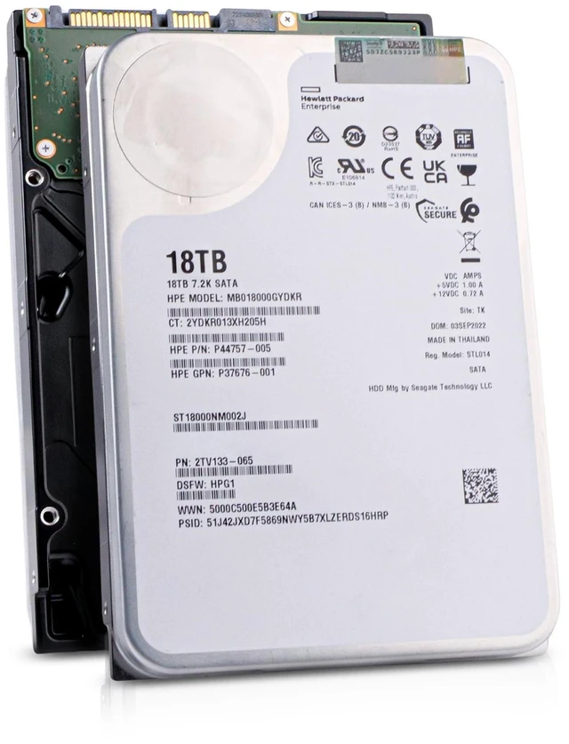 Main image of HP/Seagate Exos X18 ST18000NM002J 18TB 7.2K RPM SATA 6Gb/s 512e 256MB 3.5" HDD