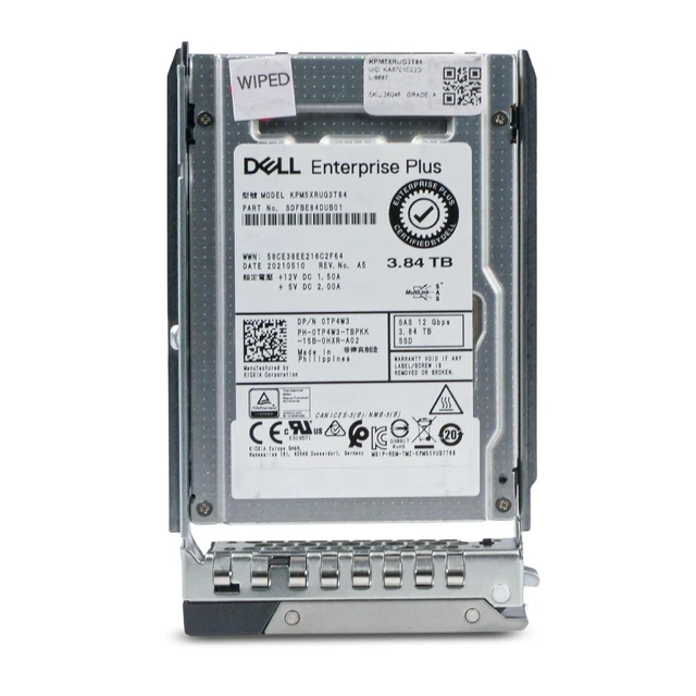 Alt view image 3 of 7 - (NOT FOR HOME PC!) Dell G14 0TP4W3 3.84TB 1 DWPD SAS 12Gb/s 3D TLC 2.5" Read Intensive SSD
