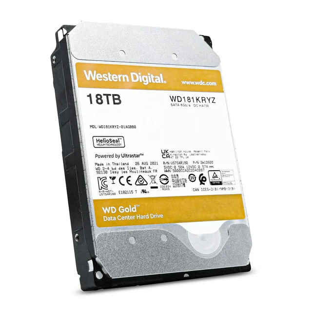 Alt view image 5 of 7 - WD Gold DC HA750 18TB WD181KRYZ 01AGBB0 7.2K RPM SATA 6Gb/s 512e 3.5" HDD