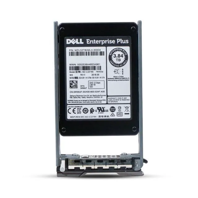 Alt view image 3 of 7 - (NOT FOR HOME PC!) Dell 3.84TB SAS 12Gb/s 3D TLC 1 DWPD 2.5" Enterprise PowerEdge SSD 04NMJF G13