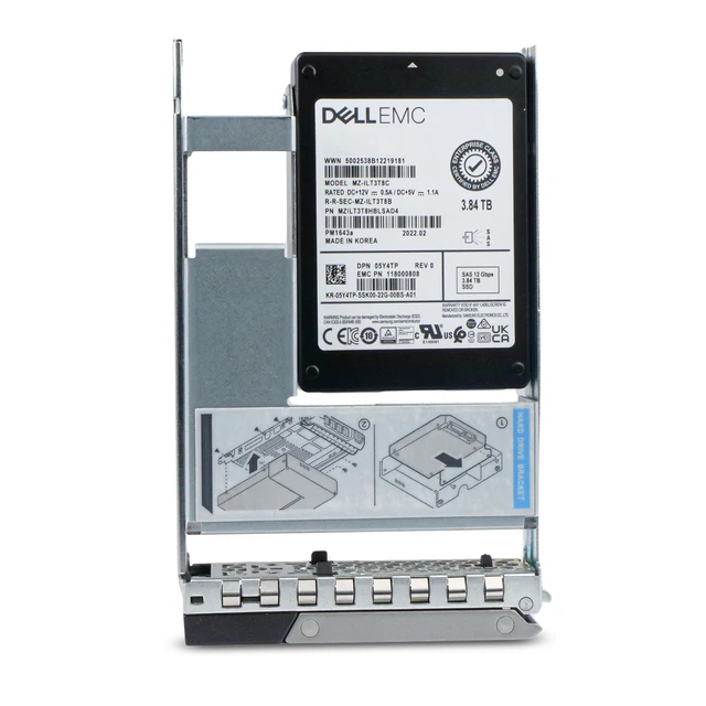 Alt view image 4 of 7 - (NOT FOR HOME PC!) Dell G14 05Y4TP 3.84TB 1 DWPD SAS 12Gb/s 3D TLC Hybrid 3.5" Enterprise SSD