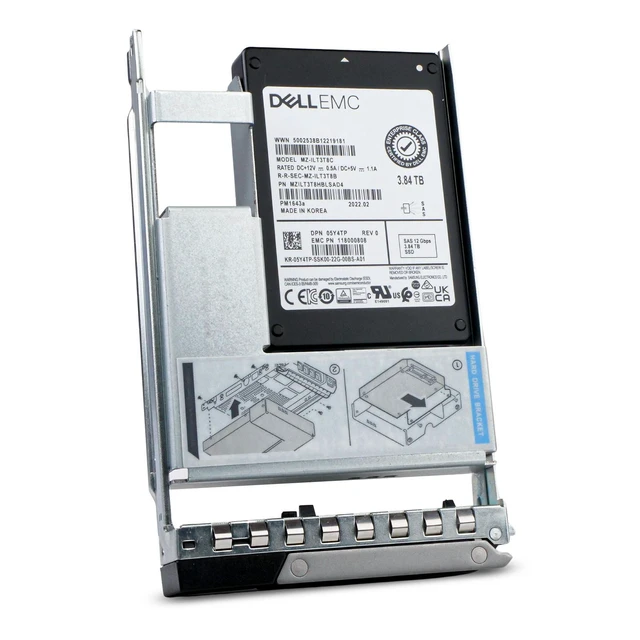 Alt view image 6 of 7 - (NOT FOR HOME PC!) Dell G14 05Y4TP 3.84TB 1 DWPD SAS 12Gb/s 3D TLC Hybrid 3.5" Enterprise SSD