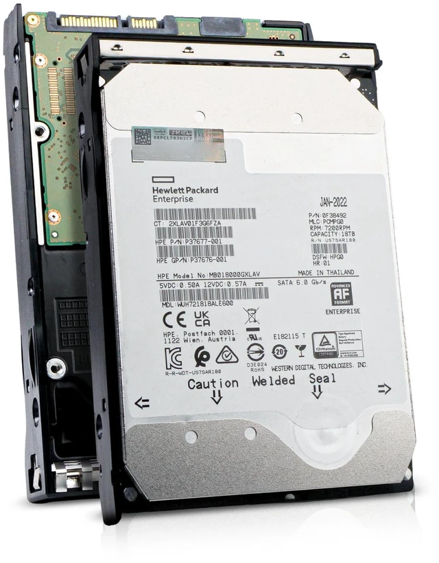 Main image of HP Generation 11 18TB MB018000GXLAV P37677001 7.2K RPM SATA 6Gb/s 512e 3.5" HDD