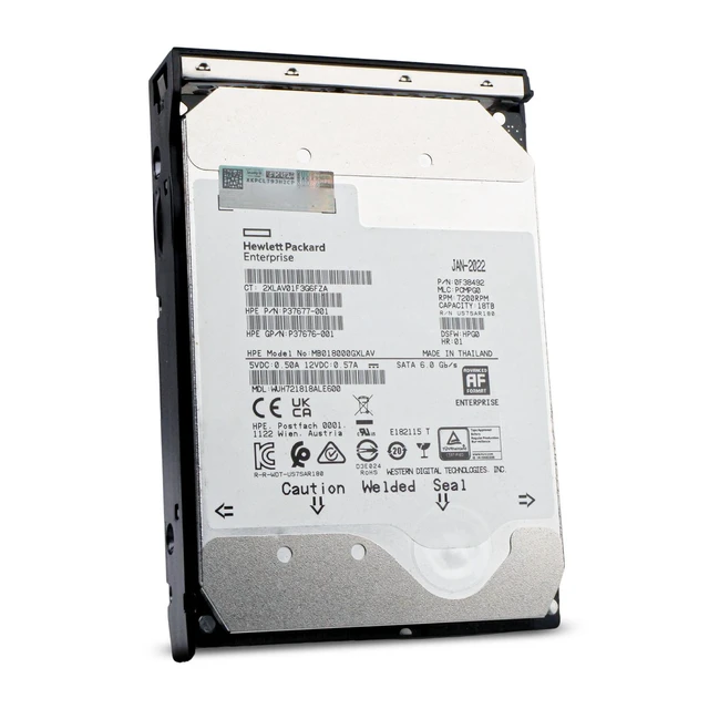 Alt view image 3 of 7 - HP Generation 11 18TB MB018000GXLAV P37677001 7.2K RPM SATA 6Gb/s 512e 3.5" HDD