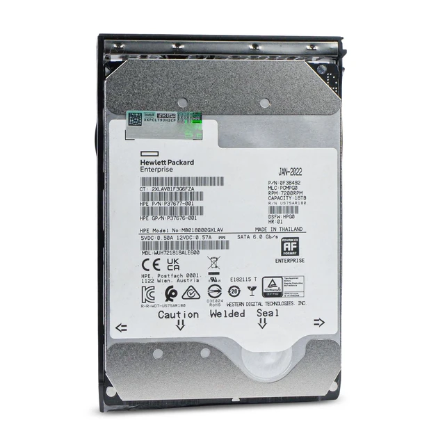 Alt view image 5 of 7 - HP Generation 11 18TB MB018000GXLAV P37677001 7.2K RPM SATA 6Gb/s 512e 3.5" HDD