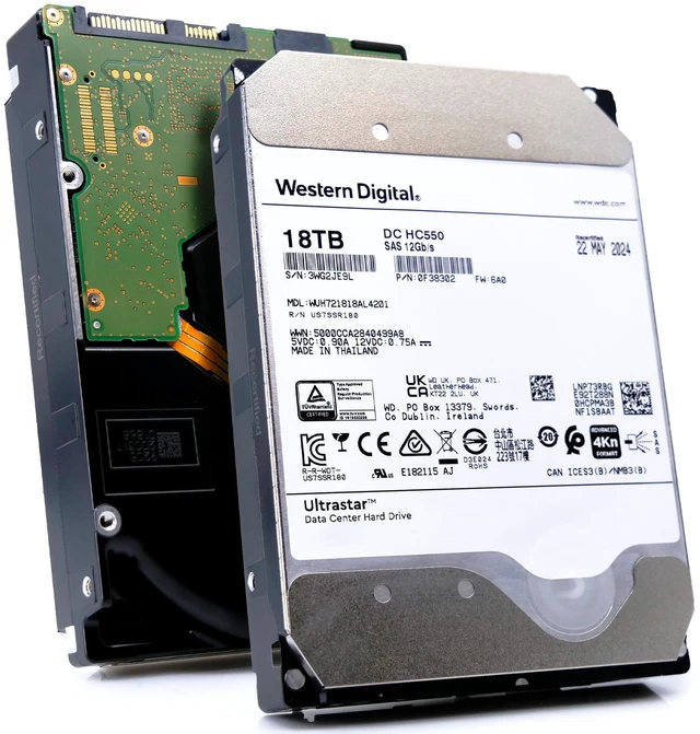 Main image of (NOT FOR HOME PC!) WD DC HC550 18TB WUH721818AL4201 0F38302 SAS 12Gb/s 4Kn 3.5" Enterprise HDD