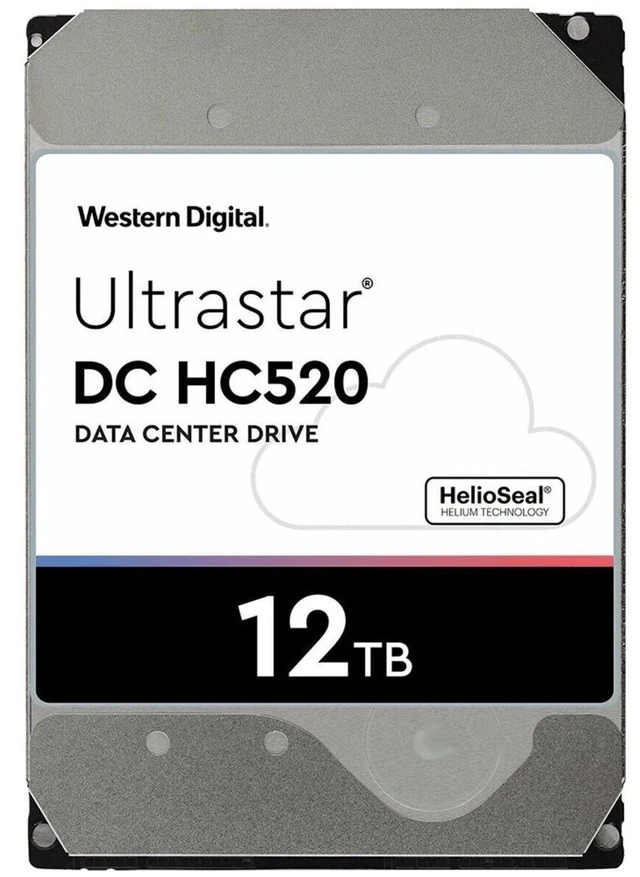 Main image of WD Ultrastar DC HC520 12 TB,Internal,7200 RPM,3.5 inch (HUH721212ALE600) Hard Dr
