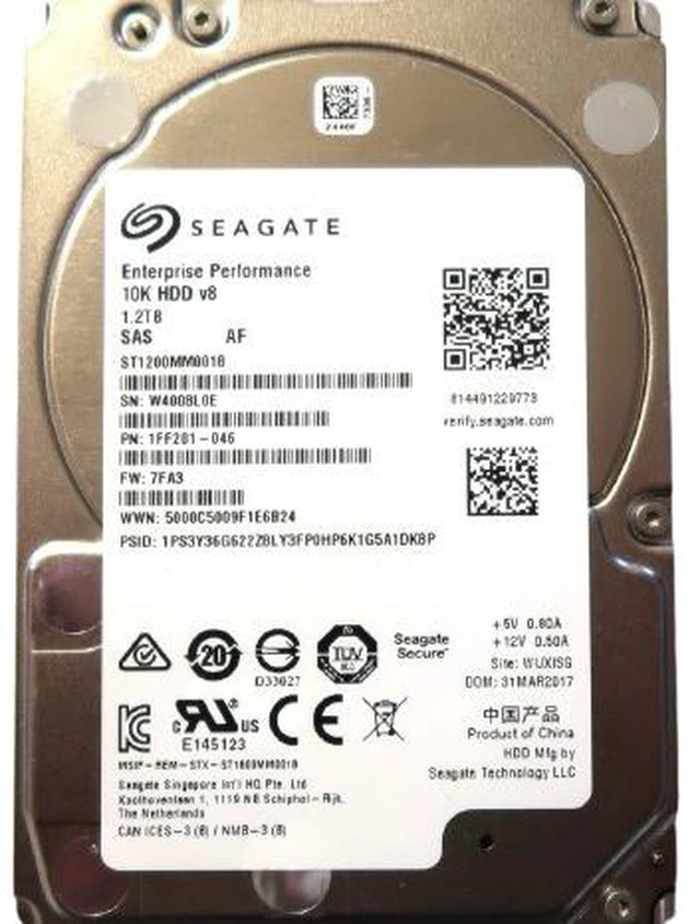 Main image of (NOT FOR HOME PC!) Seagate ST1200MM0018 1.2TB 2.5" SAS 12Gbps 10K 520B Enterprise HDD