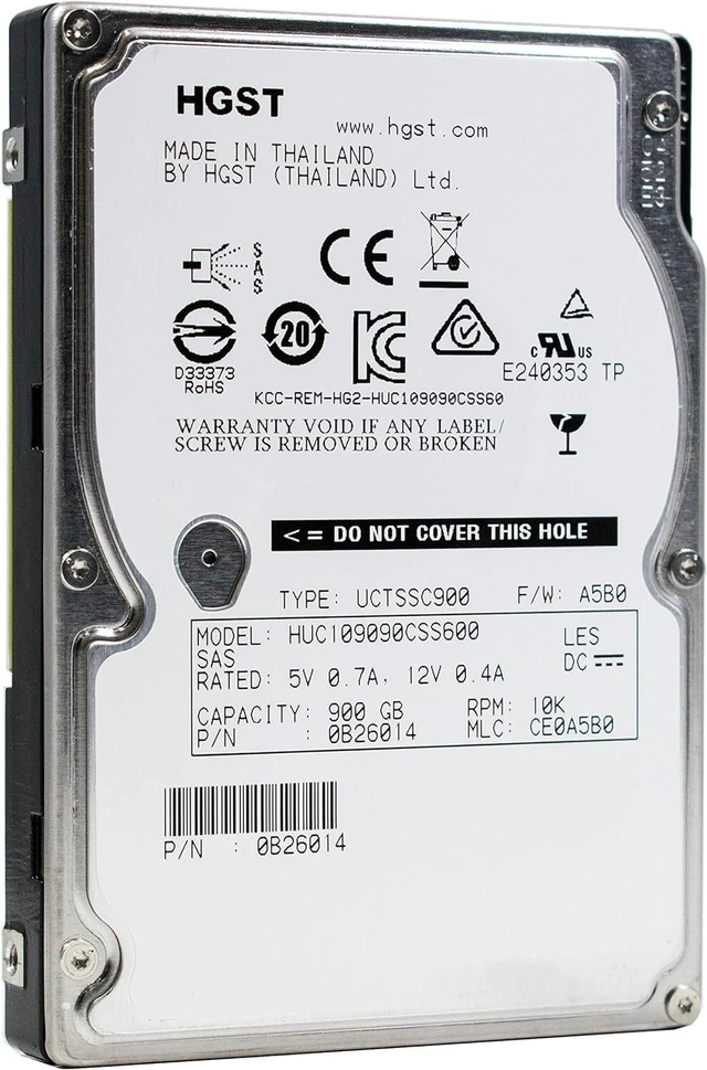 Main image of (NOT FOR HOME PC!) 900GB 10K SAS 2.5" 6Gb/s Server HDD Fits HP DL360 DL380
