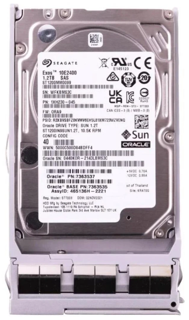 Main image of (NOT FOR HOME PC!) Oracle Sun 1.2TB 10K SAS 12Gb/s 2.5" SFF Enterprise HDD 7363537 ST1200MM0099