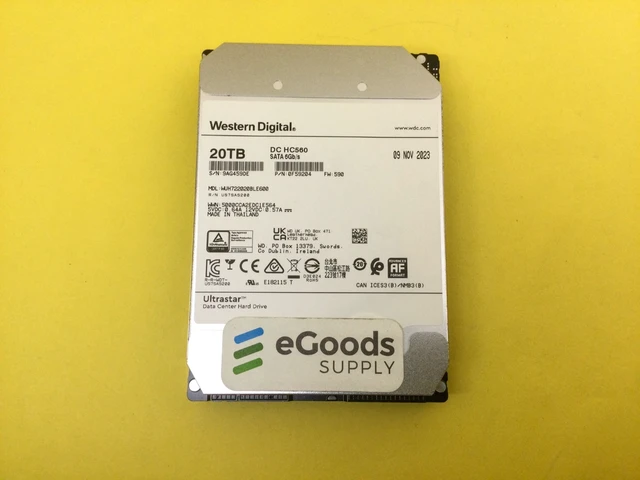 Alt view image 2 of 2 - WUH722020BLE600 WD Ultrastar DC HC560 20TB 7200RPM SATA 6Gb/s 3.5" HDD